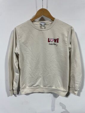 Keith Haring LOVE Cream Crewneck Sweatshirt